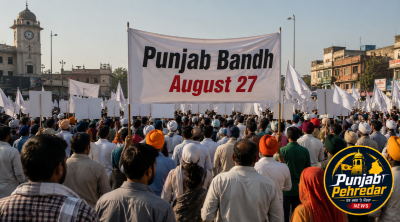 Punjab Bandh August 27 2026 employees teachers strike
