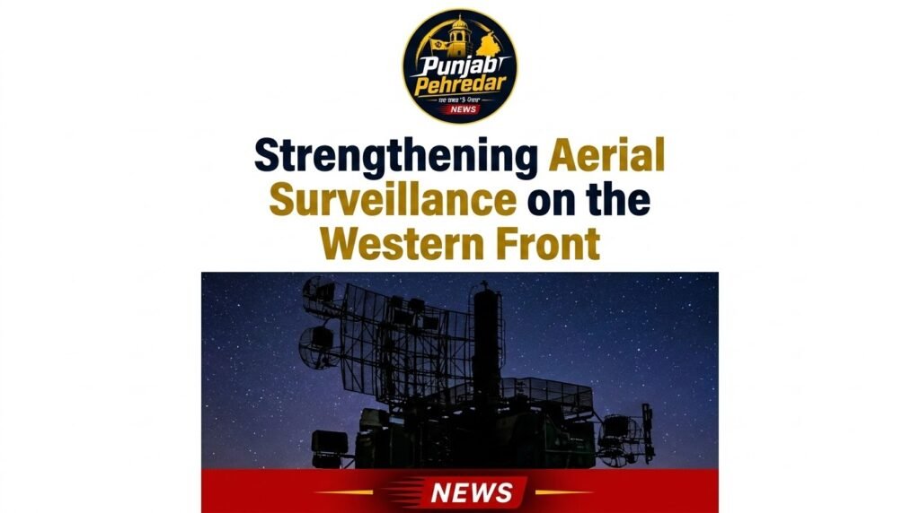 Military surveillance radar equipment at night