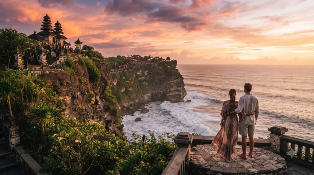 Uluwatu sunset during the final days of a Bali travel itinerary